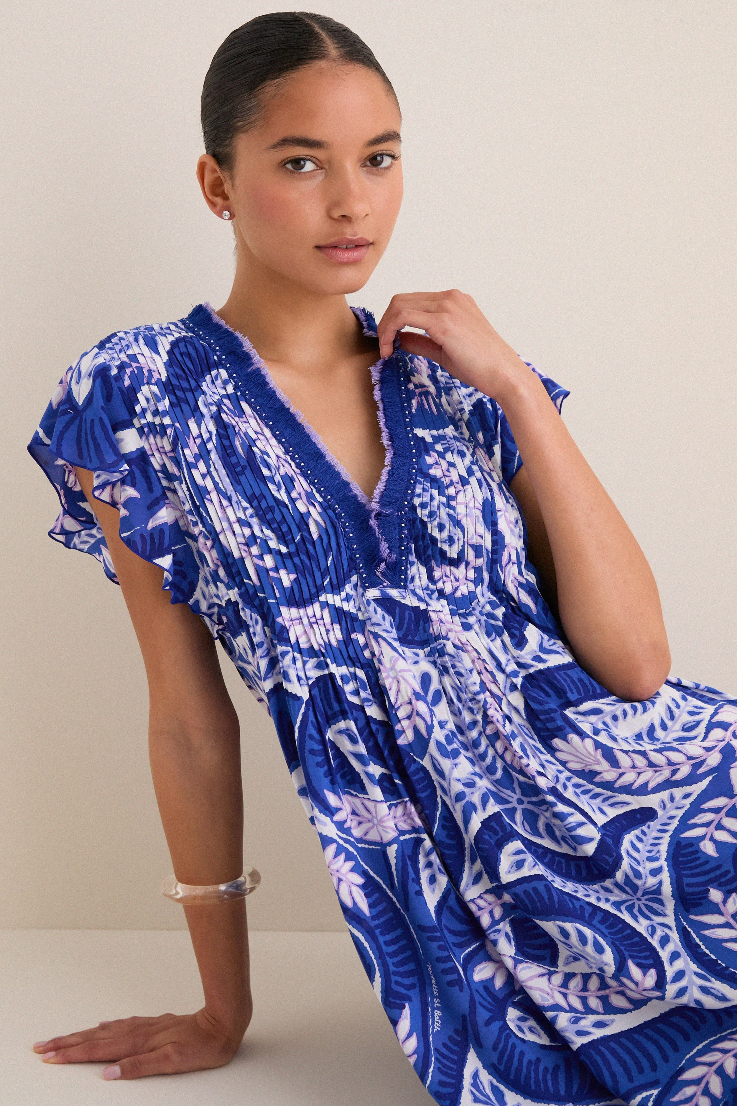 Blue Holy Snake Mini Sasha Dress