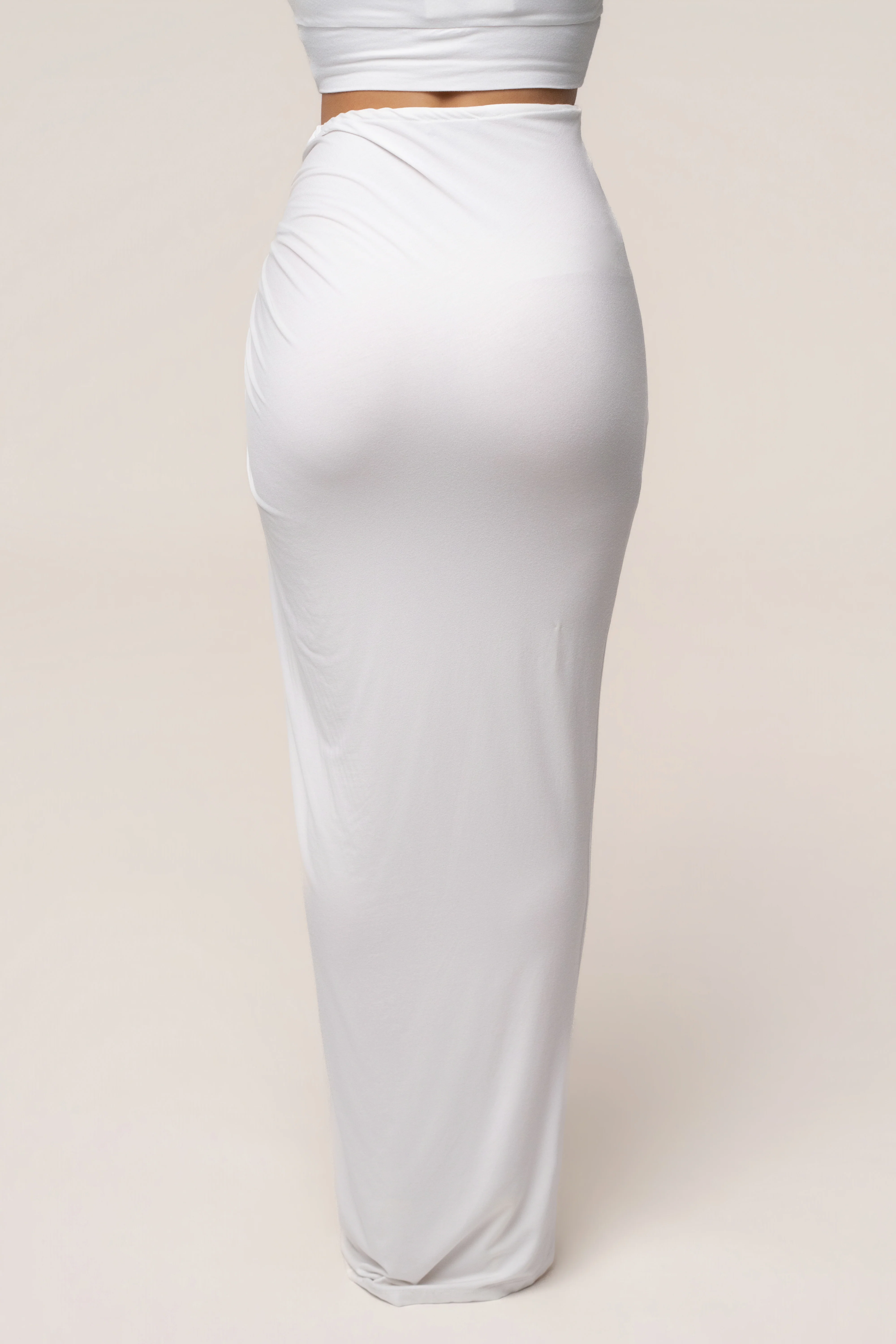 White Island Drape Maxi Skirt