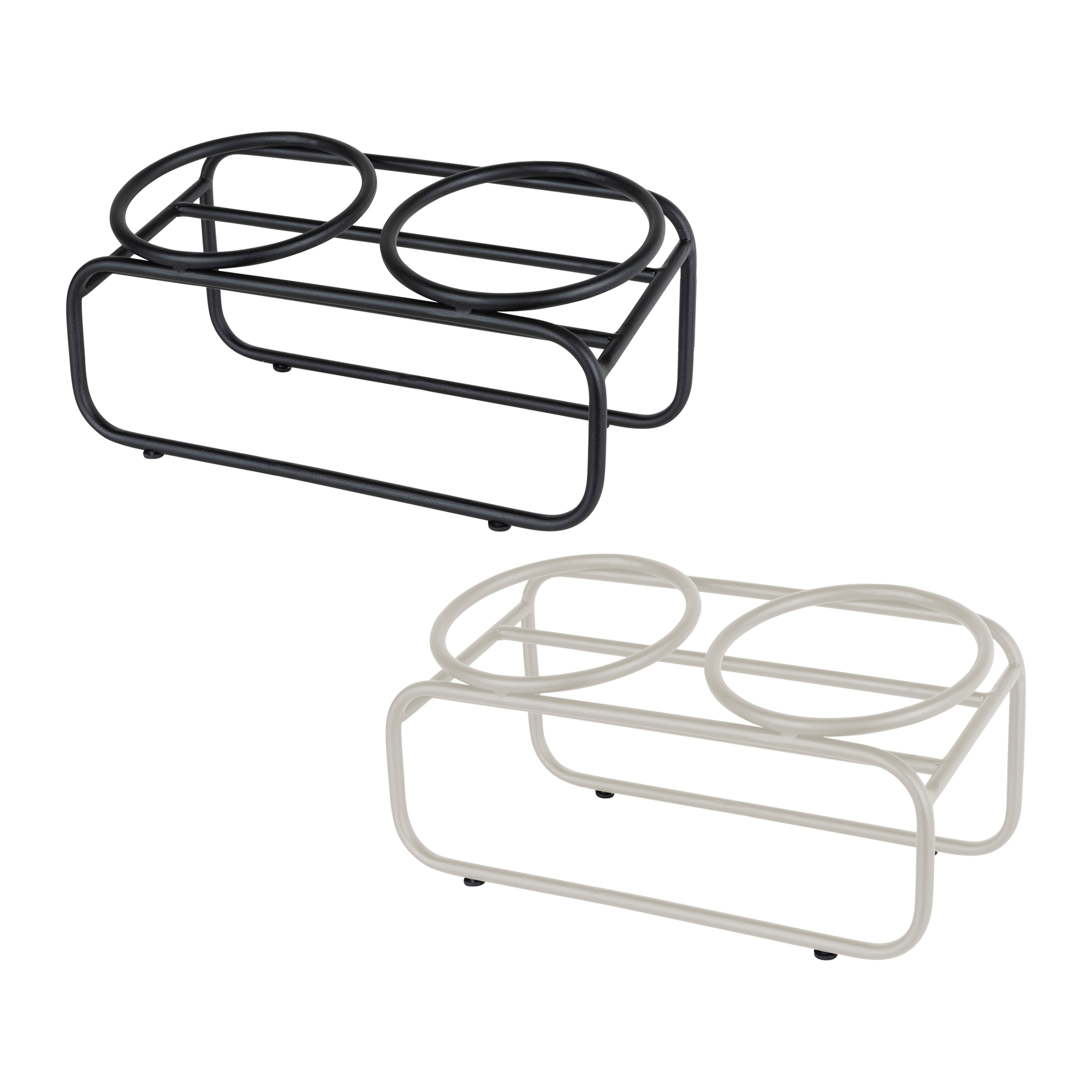 District 70 Butler Food Bowl Stand - Cat - Black