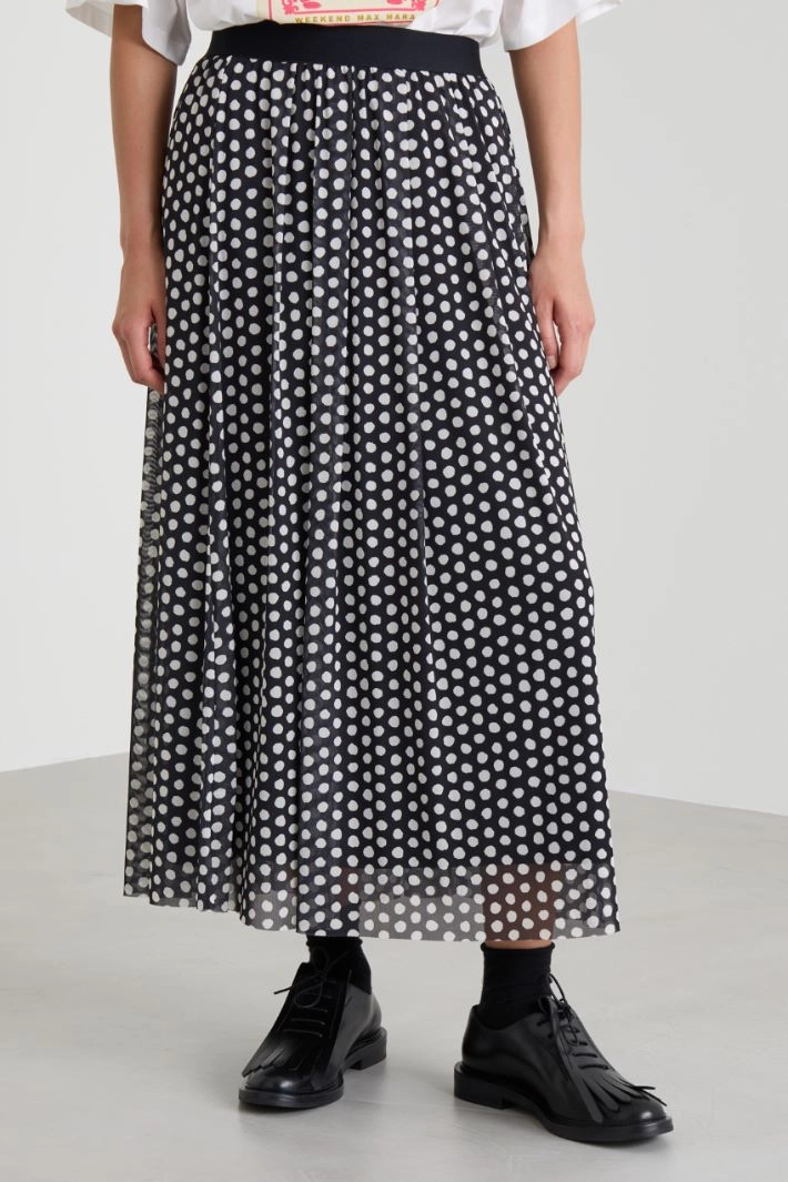 Tulle midi skirt - BLACK