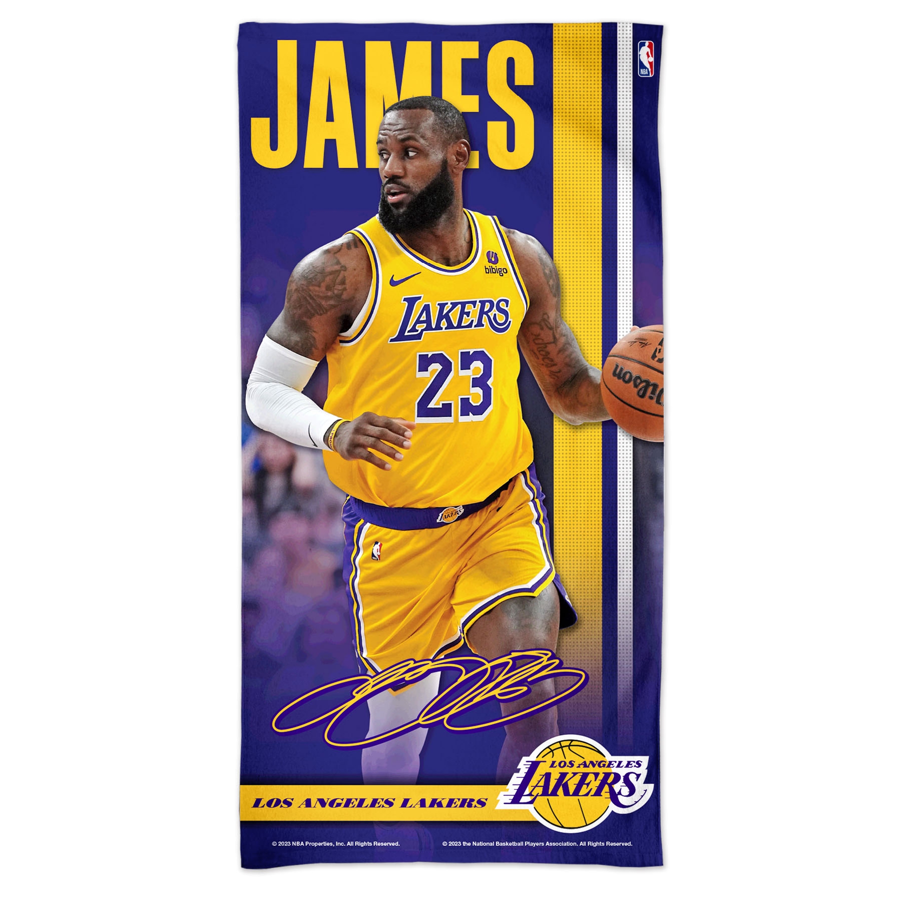 LeBron James Los Angeles Lakers NBA Beach Towel
