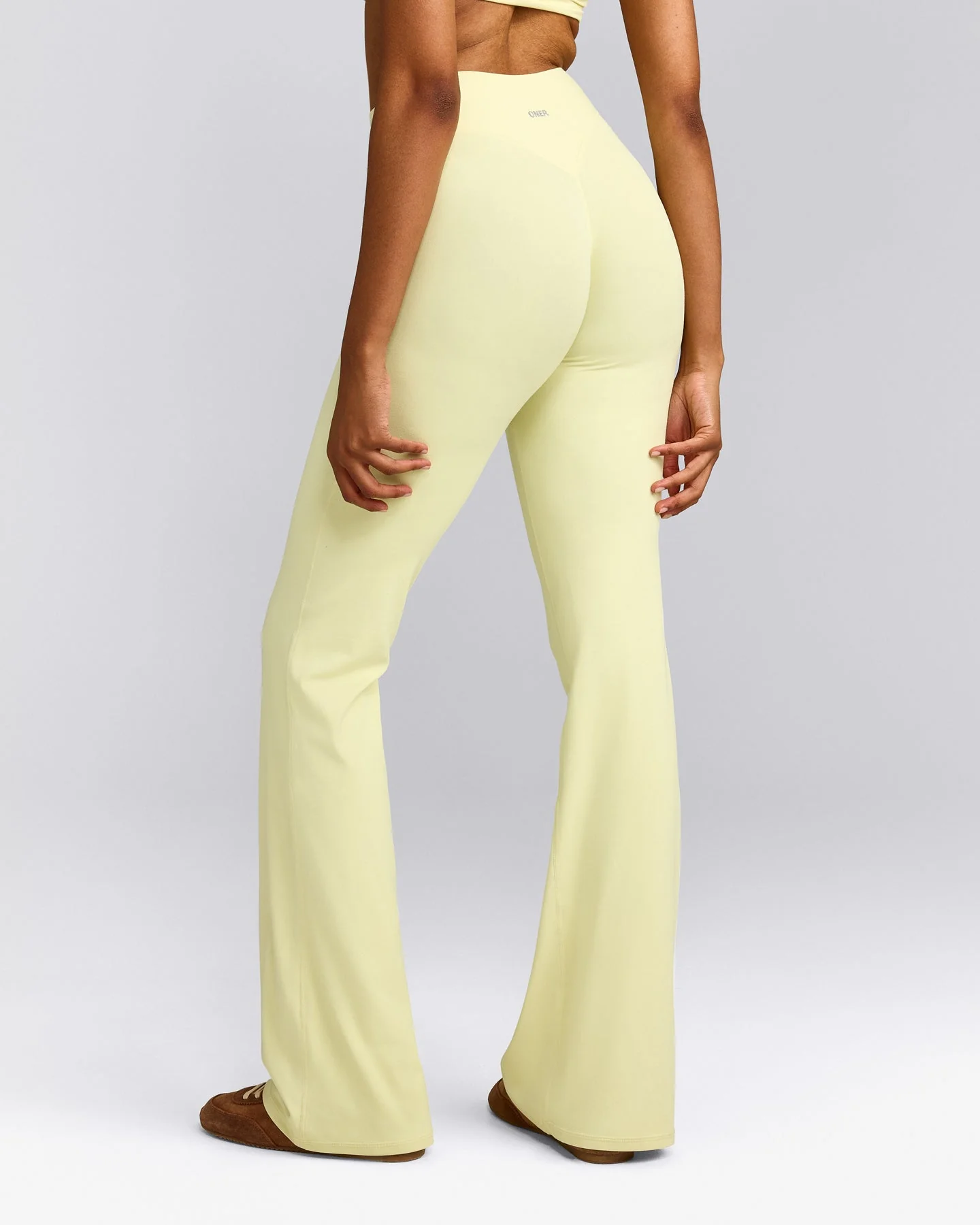 SoftMotion™ Flared Bottoms with Grey Logo | Pastel Yellow