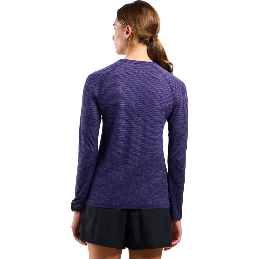 Odlo Essentials Seamless Long Sleeve Running T-Shirt Women - eclipse melange