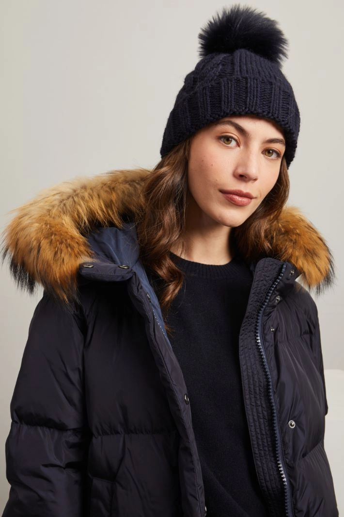 Wool and alpaca hat - NIGHT BLUE