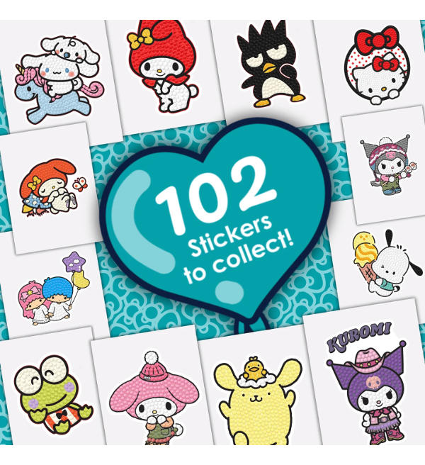 Craft Buddy Hello Kitty And Friends Crystal Art Sticker - Display With 20 Packs