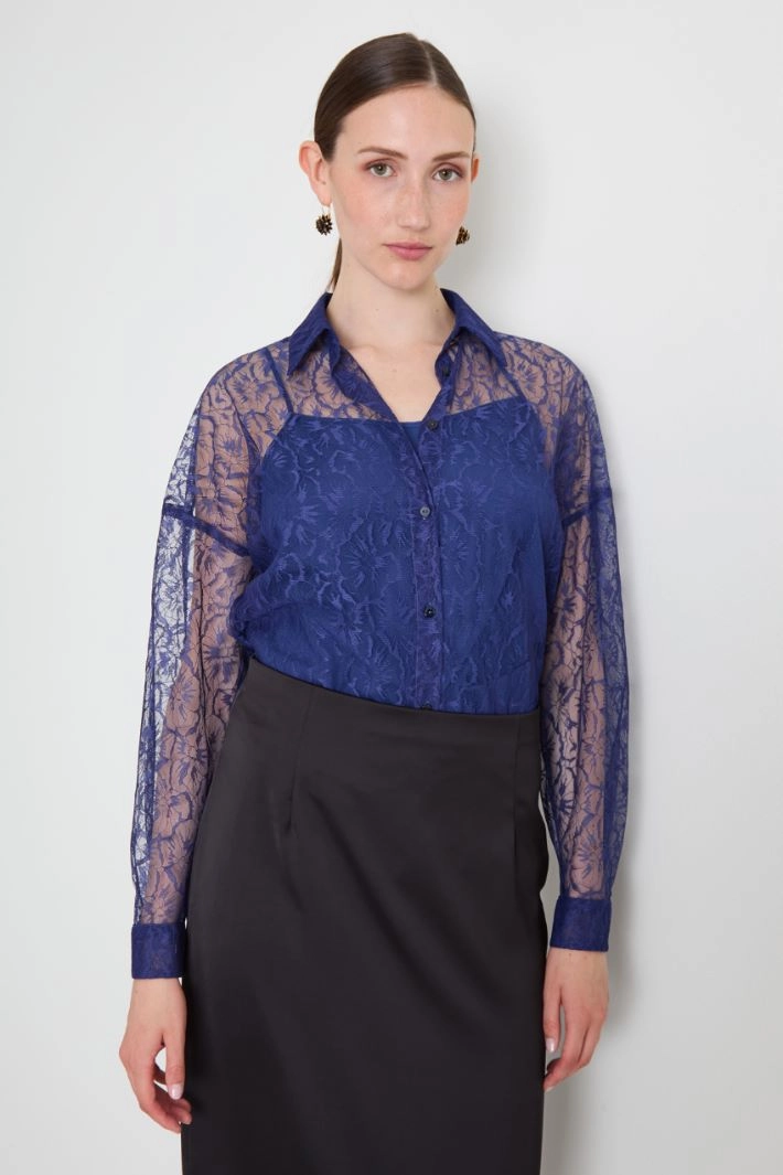 Lace shirt - BLUE