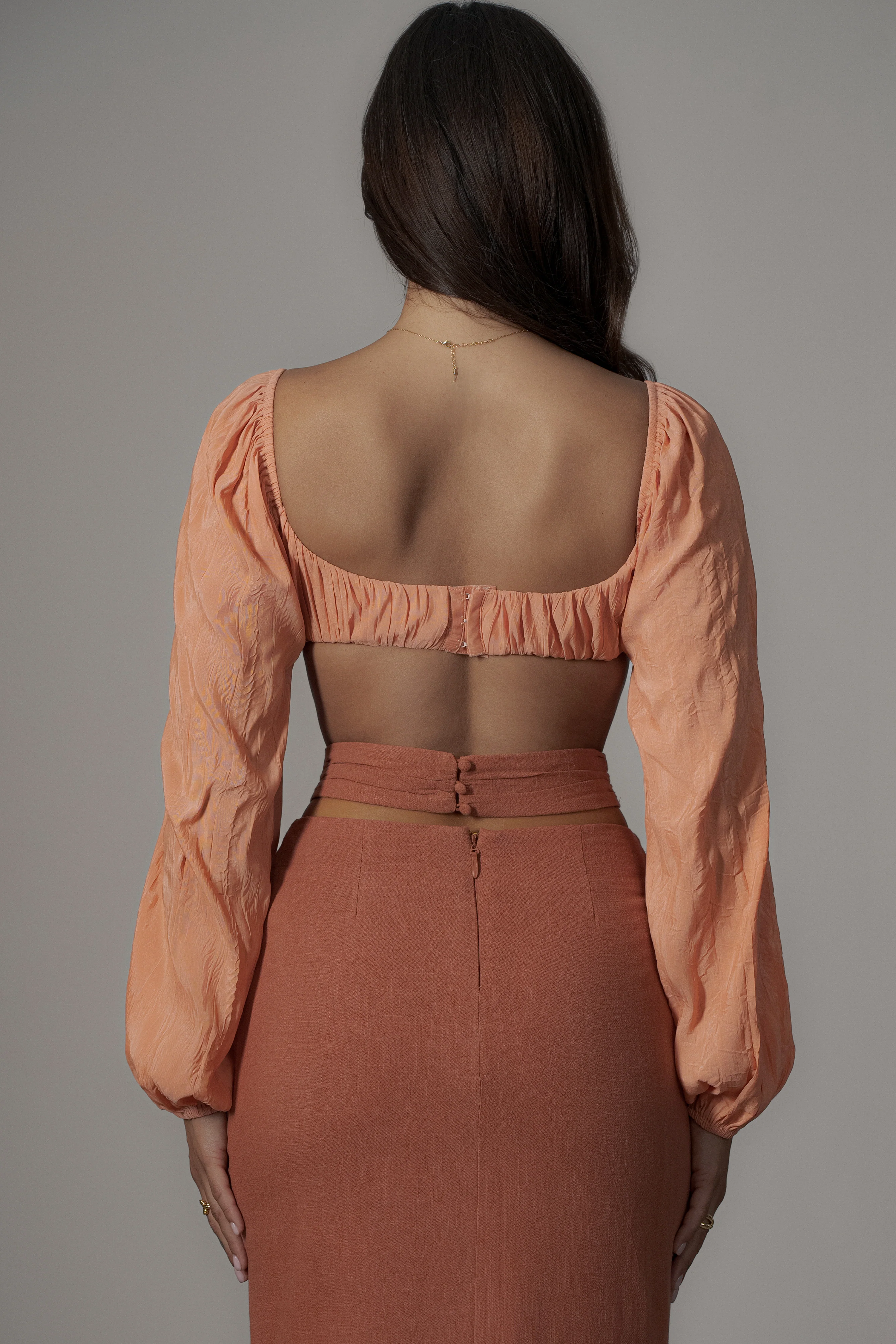Terra Cotta Dreamland Linen Skirt