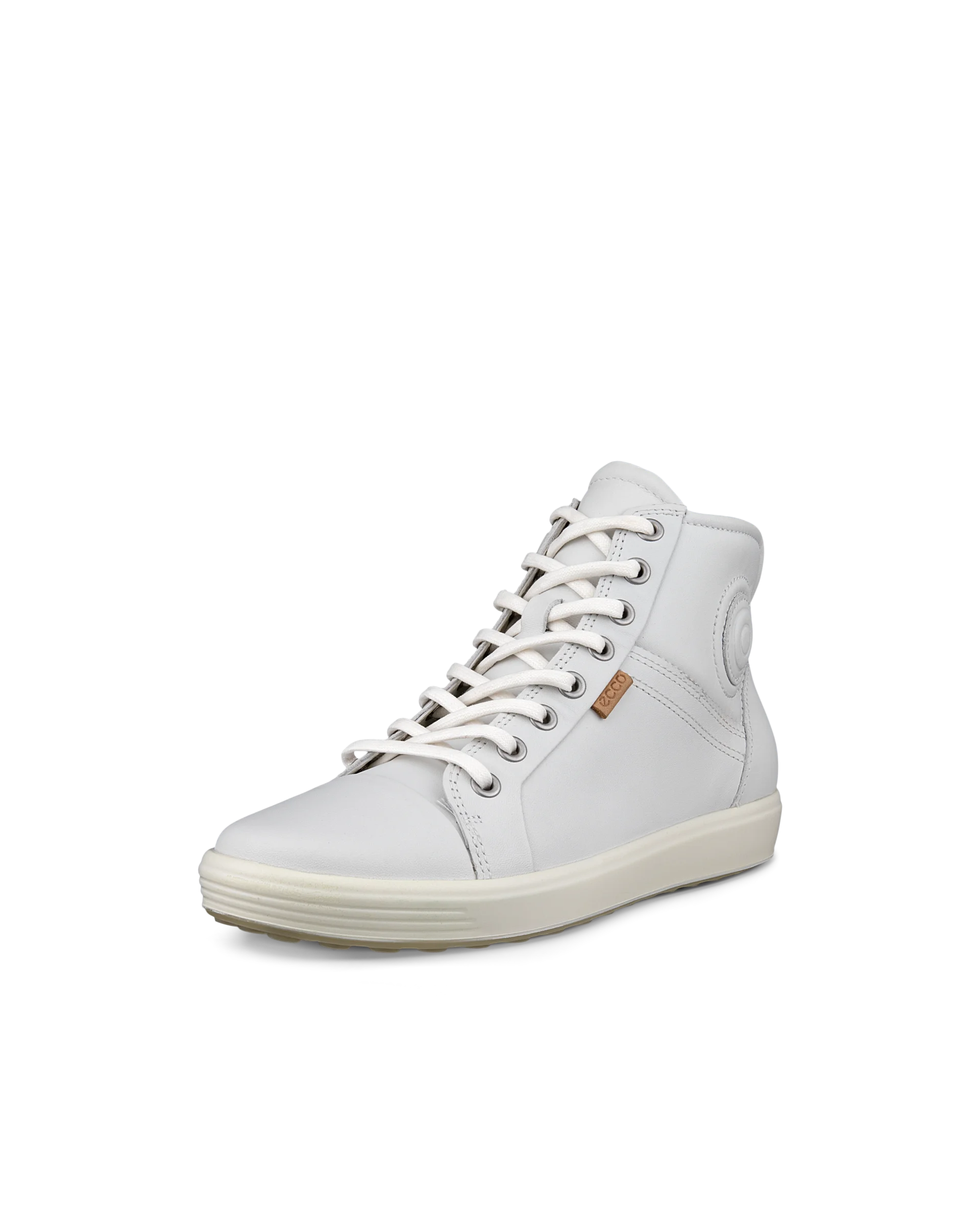ECCO SOFT 7 W Damen High-Top Sneaker aus Leder Weiß