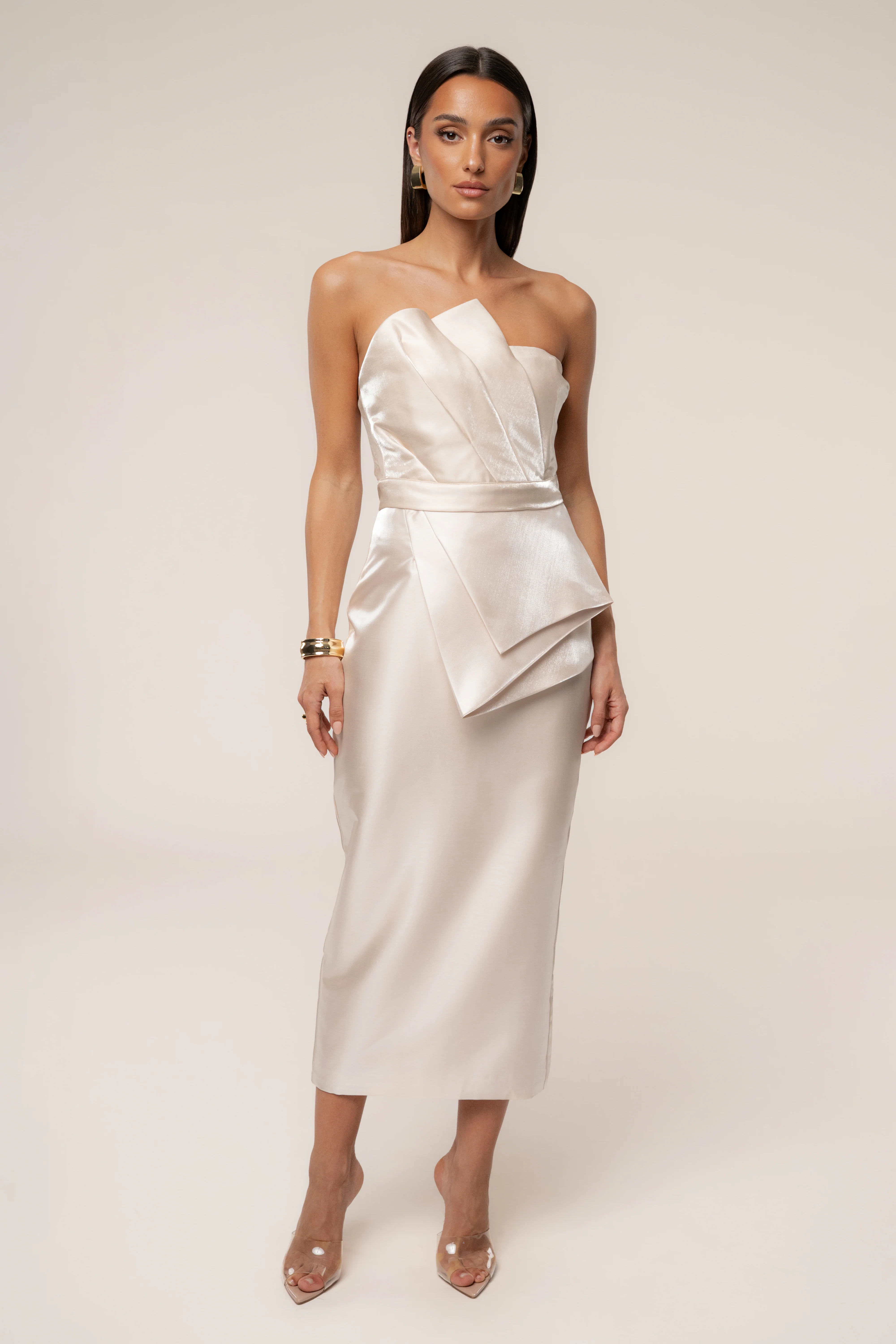 Champagne Gala Pleated Top
