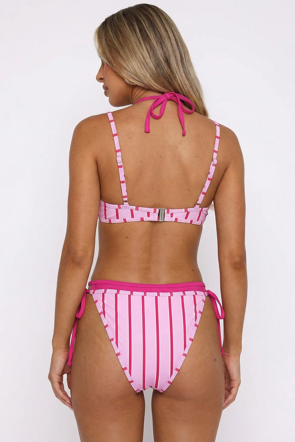 Polka Dot Faux Two Piece Bikini Set
