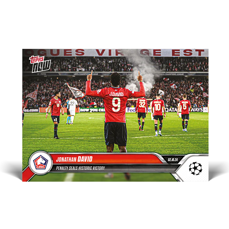 Jonathan David - Penalty seals historic victory - 24/25 UCC Topps NOW® Card 24