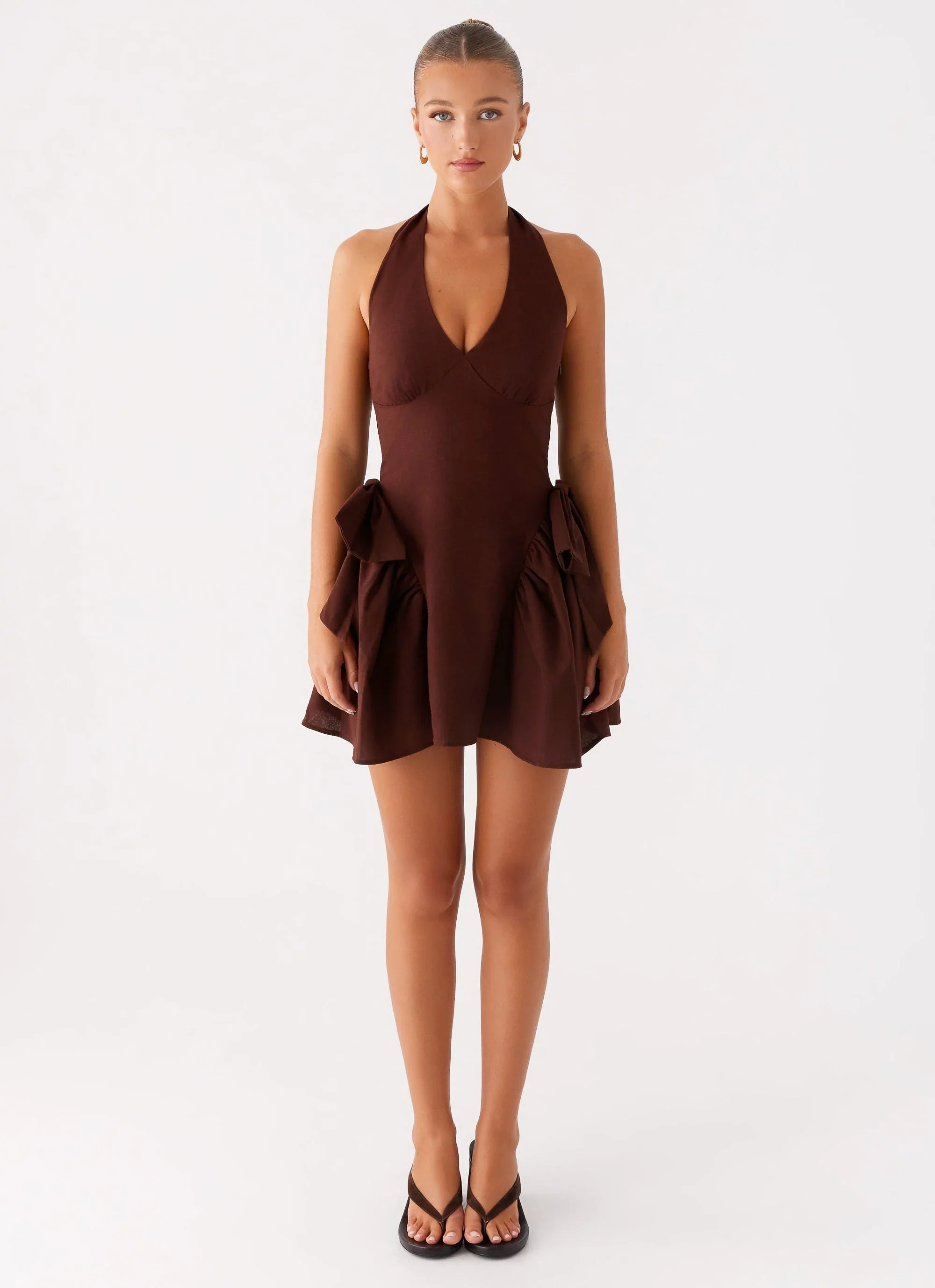 Avalo Mini Dress - Chocolate