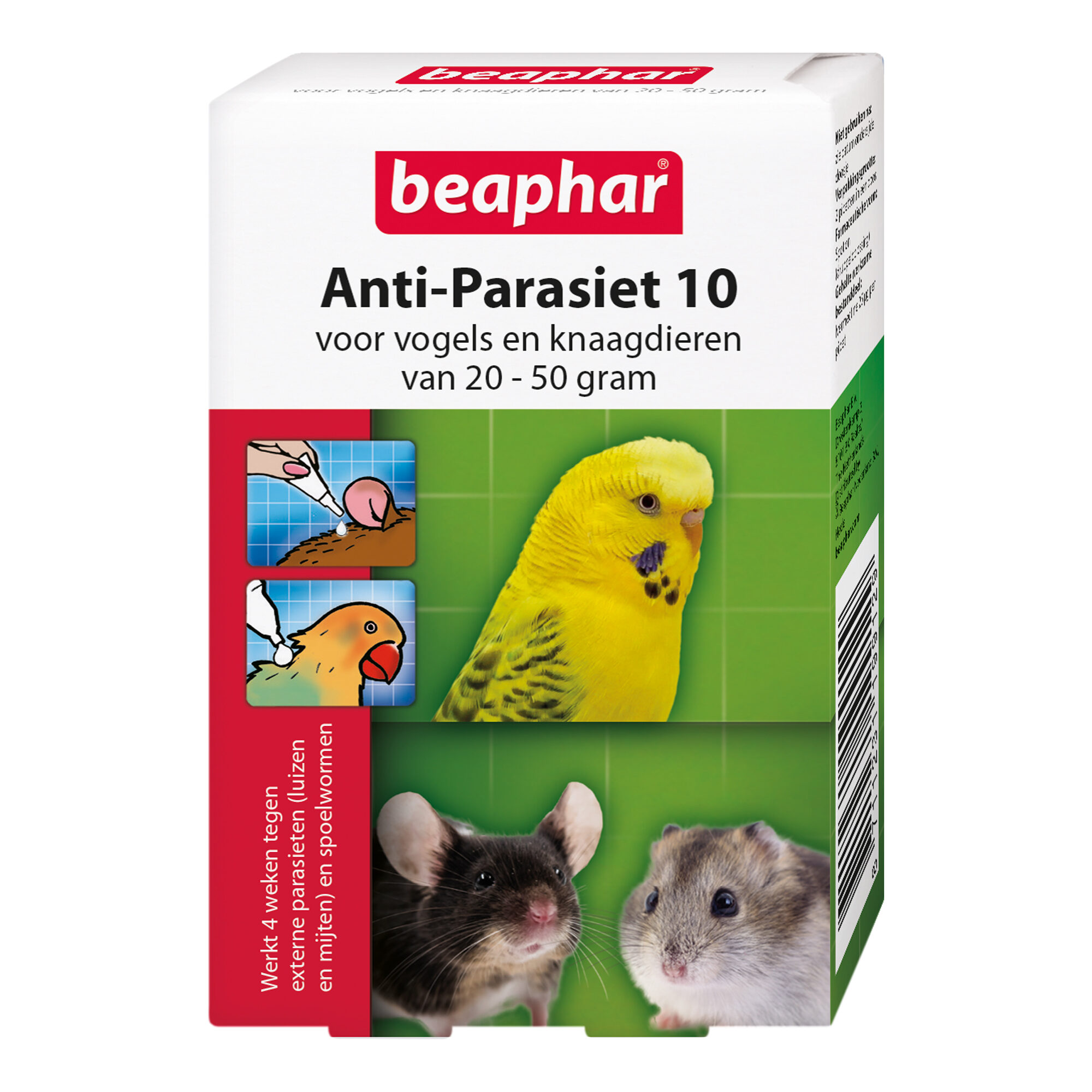 Beaphar Anti-Parasite 10 - Rodents/Birds - 20-50 grams - 2 pipettes