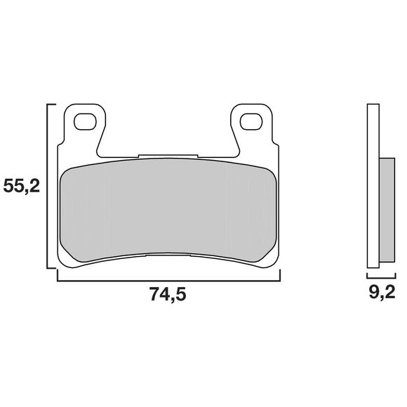 Plaquettes de freins Brembo Sinter Métal Fritté avantRef : 07HD20SA