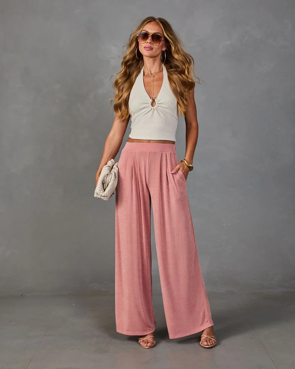 Zurrie Pleated High Rise Wide Leg Pants