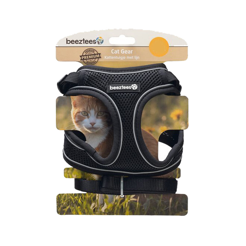 Beeztees Parinca Cat Harness - Black - M/L
