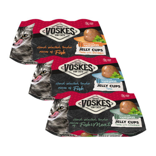 Voskes Jelly Cups Cat Treat - Tuna - 6 x 25 g