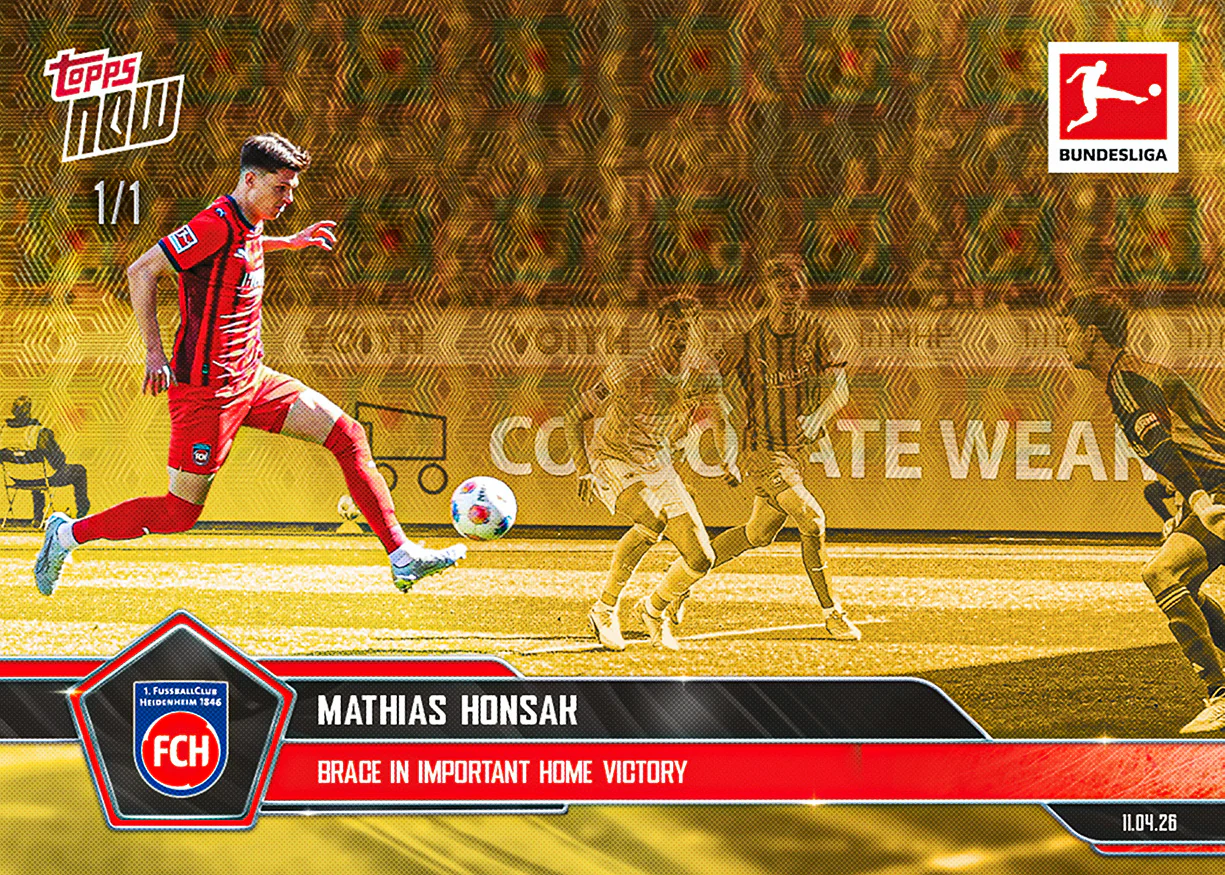 Mathias Honsak - 2025-26 Bundesliga Topps NOW® - Card 168 - PR: 40