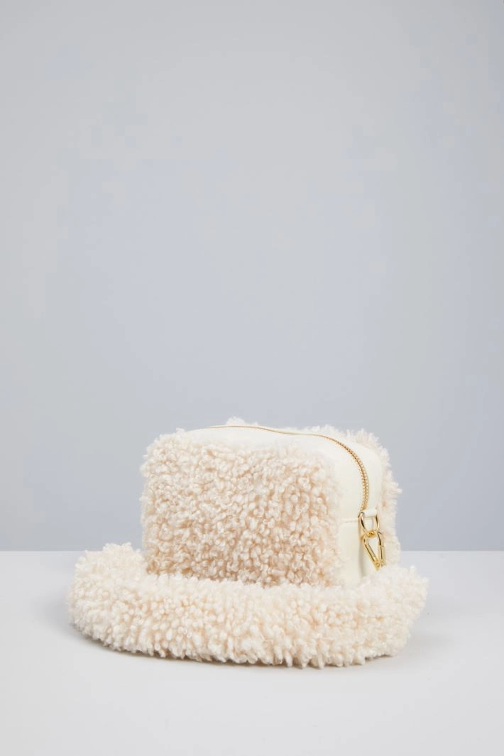 Plush-effect bag - WHITE
