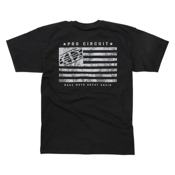 T -shirt short sleeves Pro Circuit flag - blackRef : PC0075