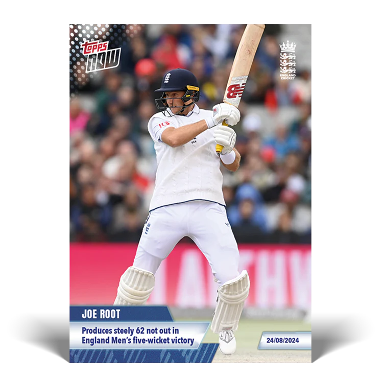Joe Root - Produces steely 62 not out in England Men’s five-wicket victory - 23/24 ECB TOPPS NOW® Card 18