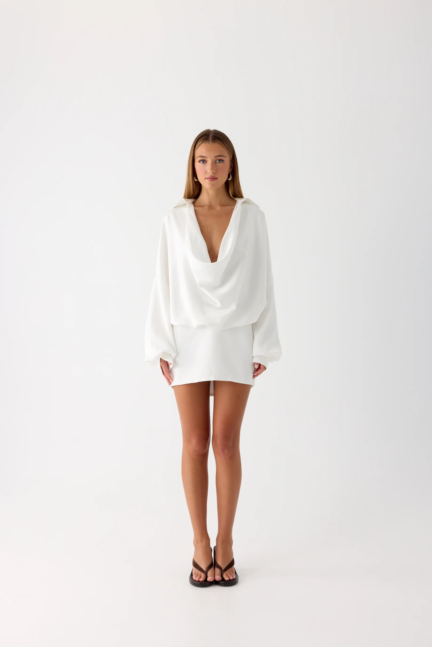 Thessaly Mini Dress - White
