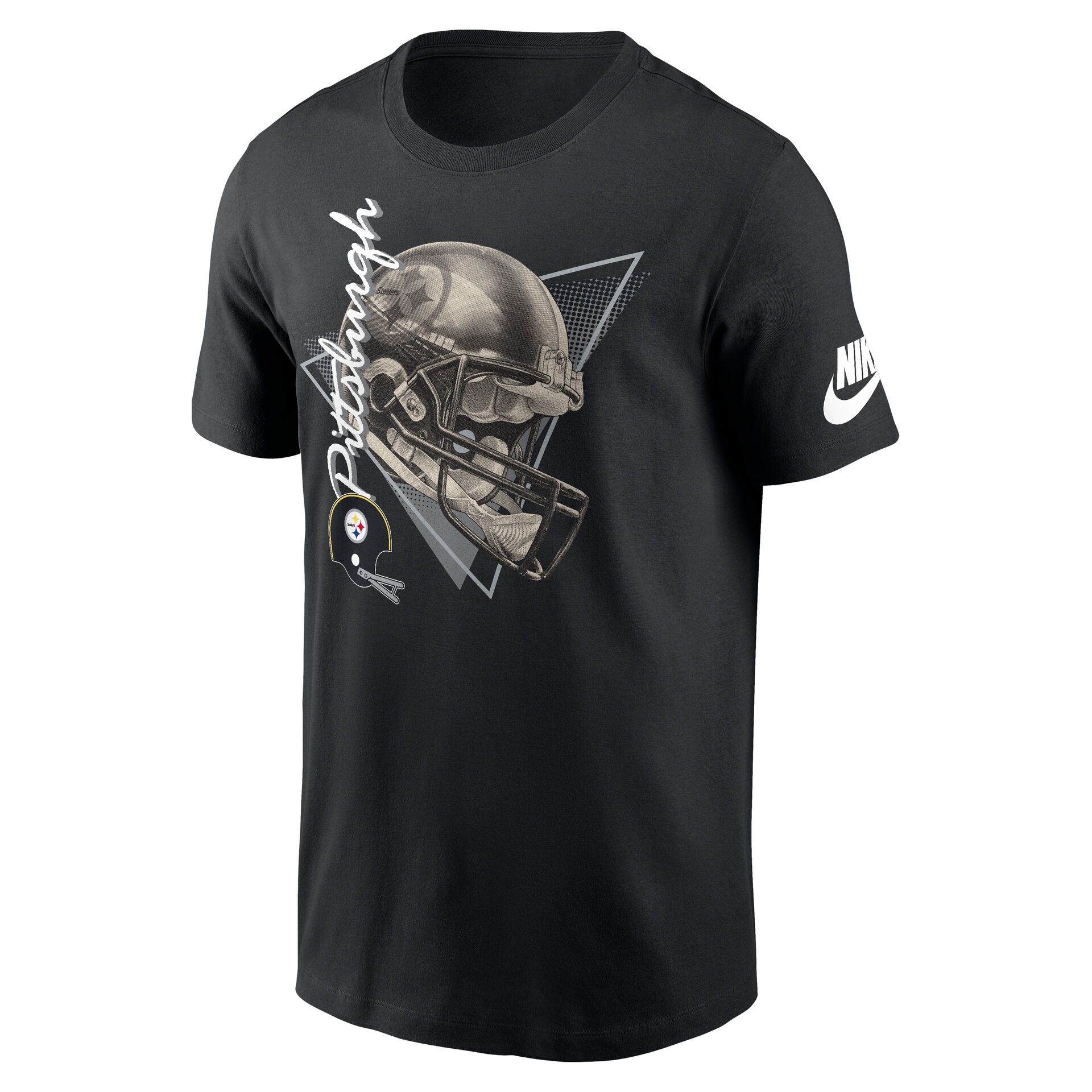 Pittsburgh Steelers Rewind Helmet Essential NFL T-Shirt Black