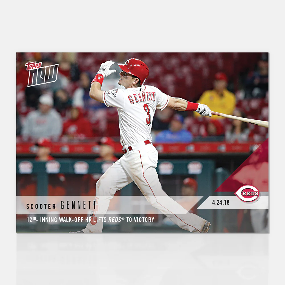 Scooter Gennett - 04/24/2018 TOPPS NOW® Card 124 - Print Run: 261