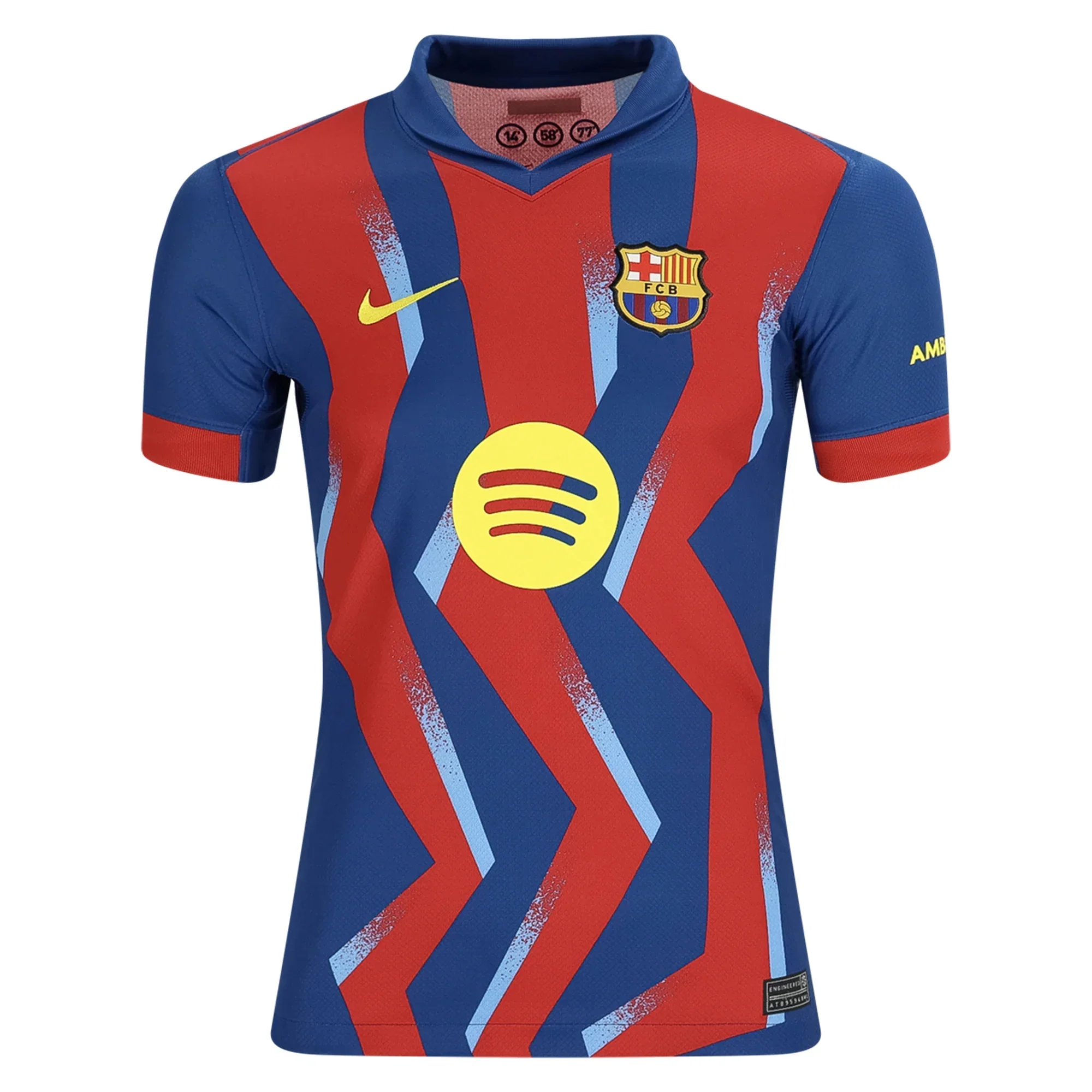 Youth Raphinha FC Barcelona 4th Soccer Jersey 25/26 (Gym Blue/Salsa Red)