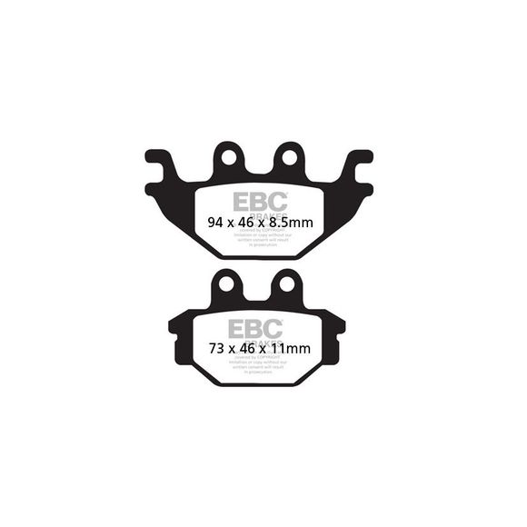 Plaquettes de freins EBC Organique arrièreRef : FA377 / 17200017
