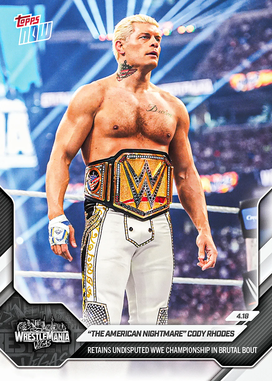 The American Nightmare Cody Rhodes - 2026 WWE Topps NOW® - Card 42 - PR: 1953