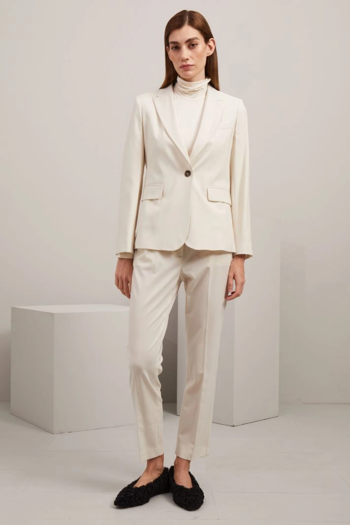 Wool trousers - IVORY