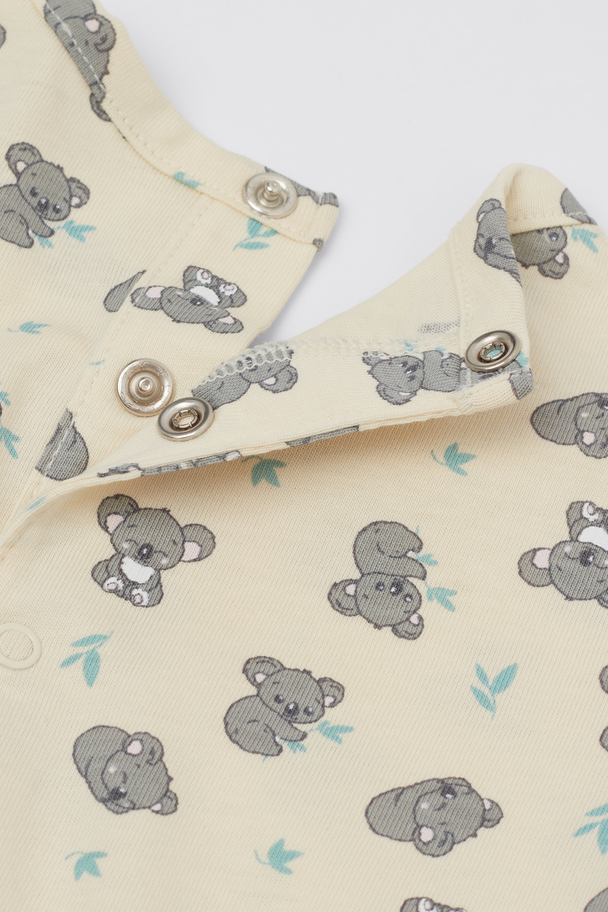 Baby Pure Cotton Playsuit with Long Sleeves and Feet