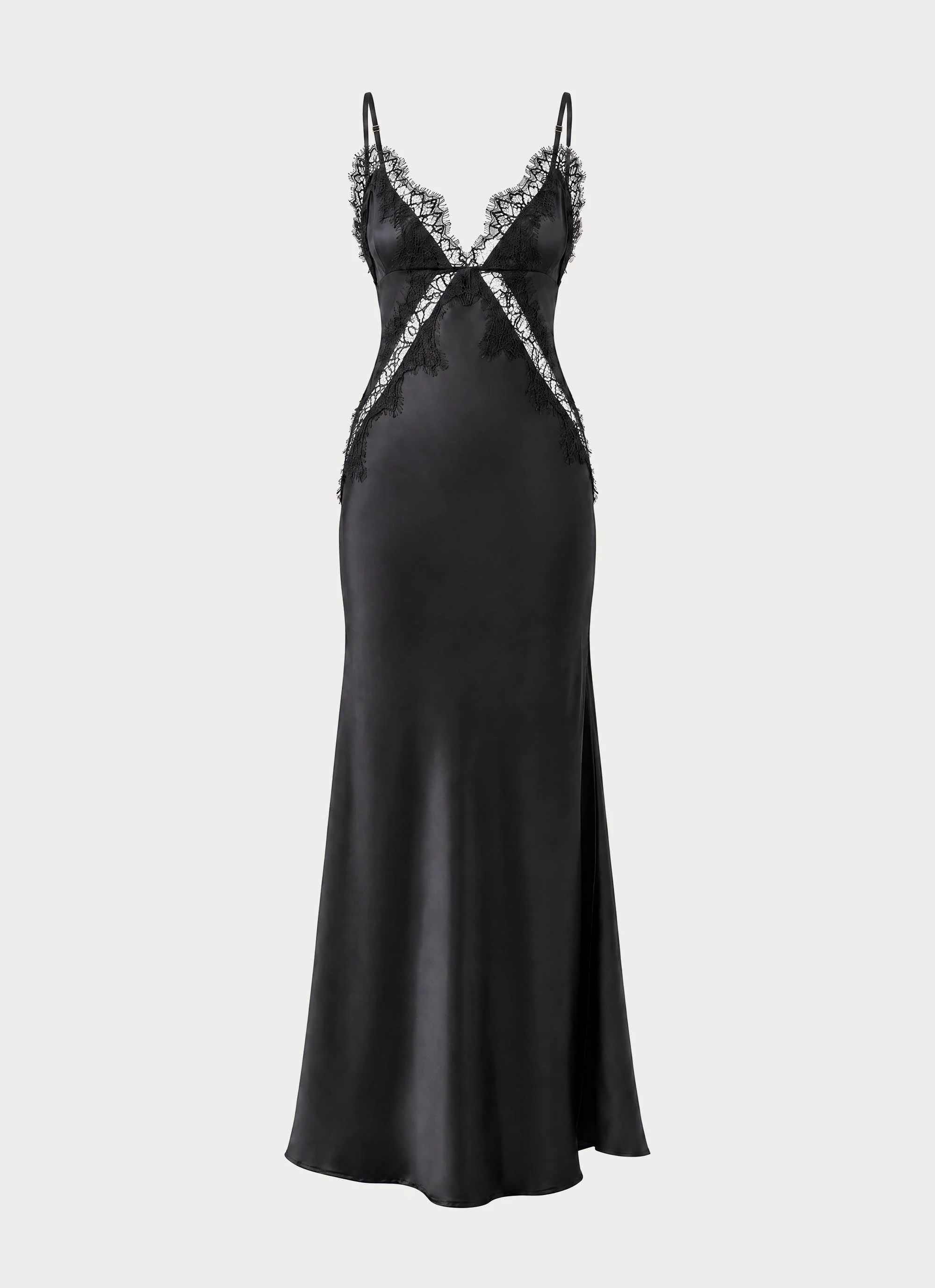 Winona Night Slip Dress - Black