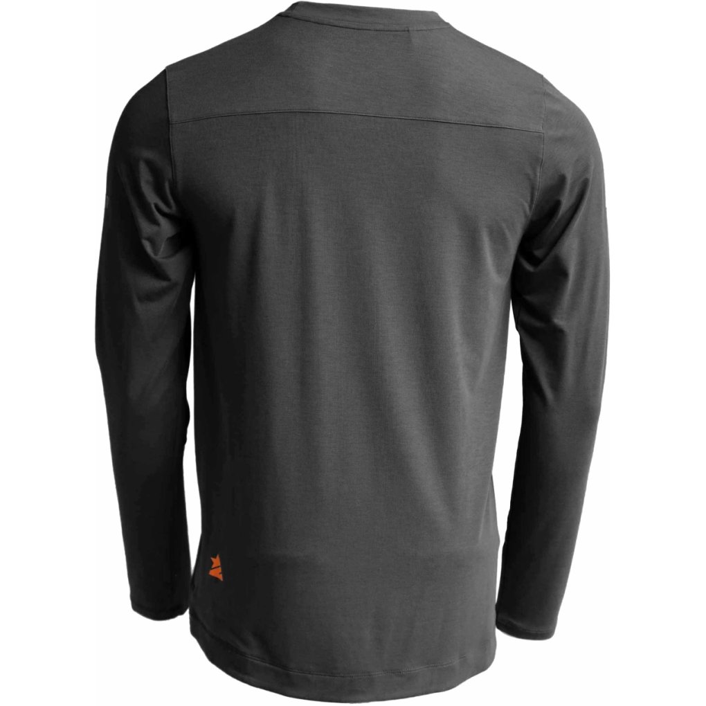Zimtstern TrailFlowz Men's Long Sleeve MTB-Shirt - Pirate Black
