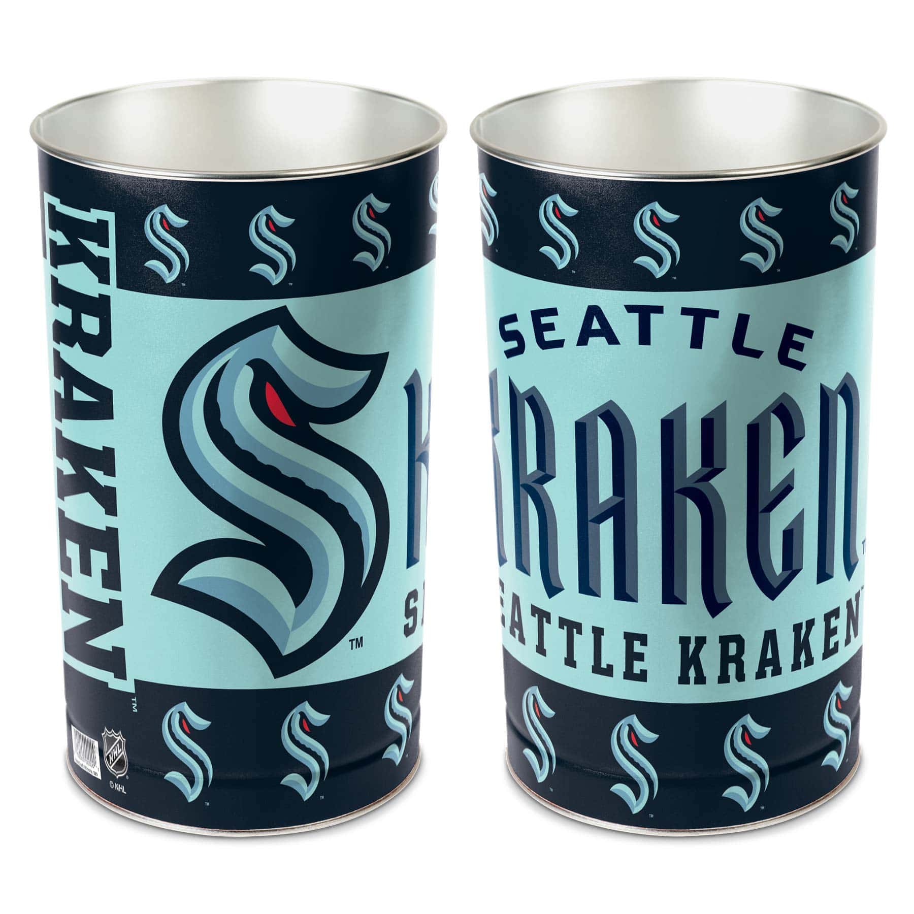 Seattle Kraken WinCraft Metal NHL Wastebasket