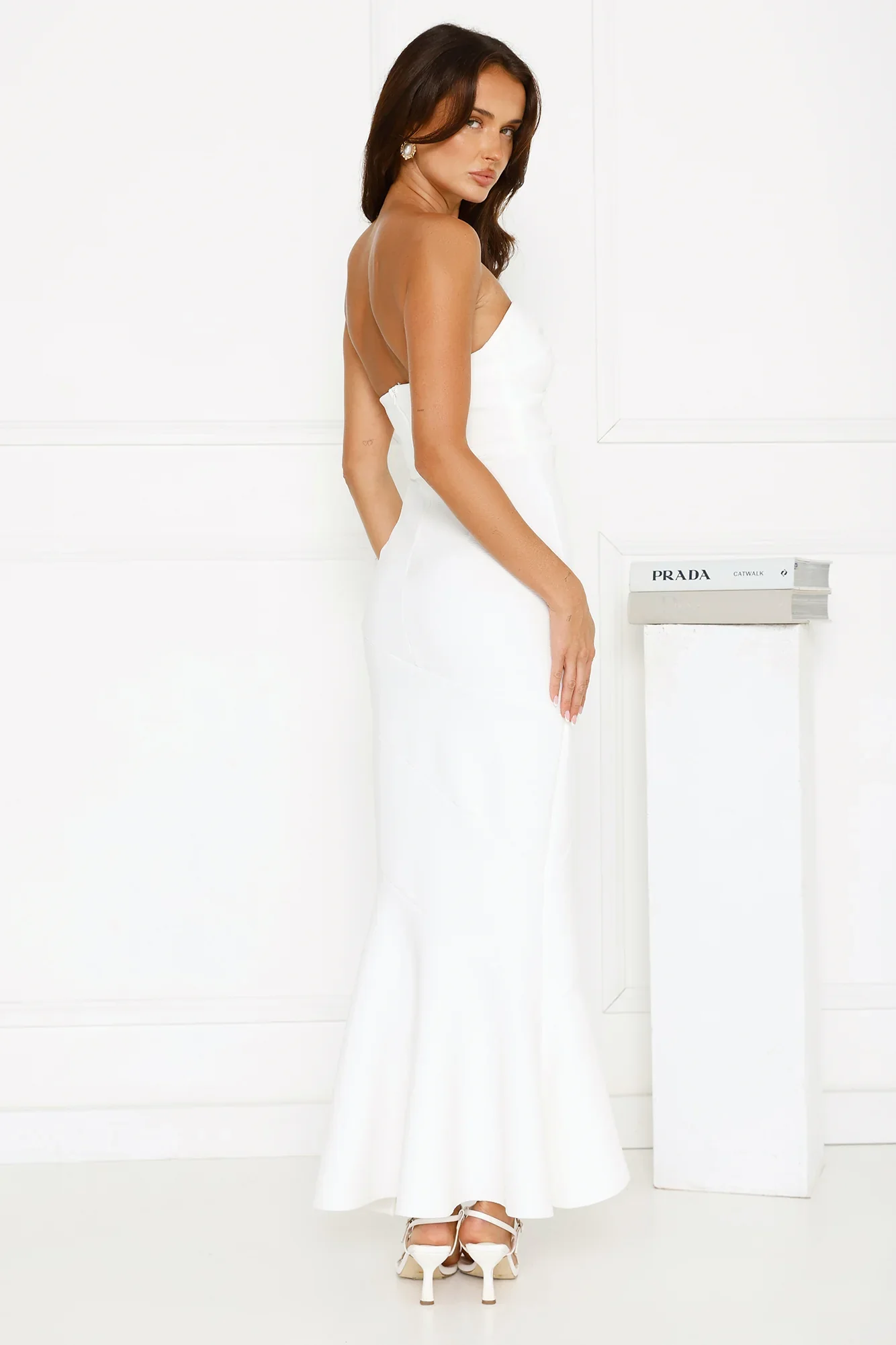 Luxe Reverie Strapless Maxi Dress Pink