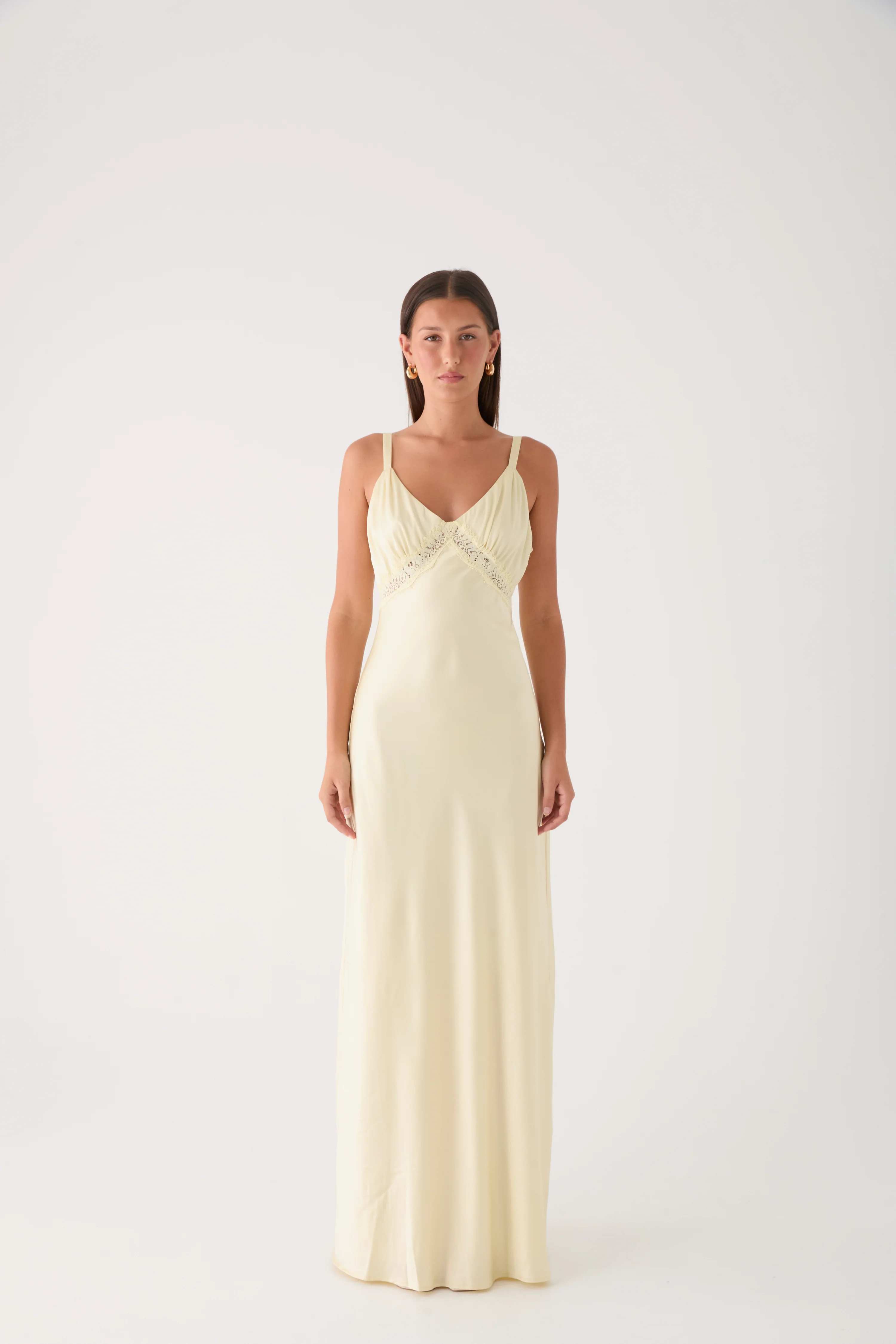 Tove Lace Maxi Dress - Yellow