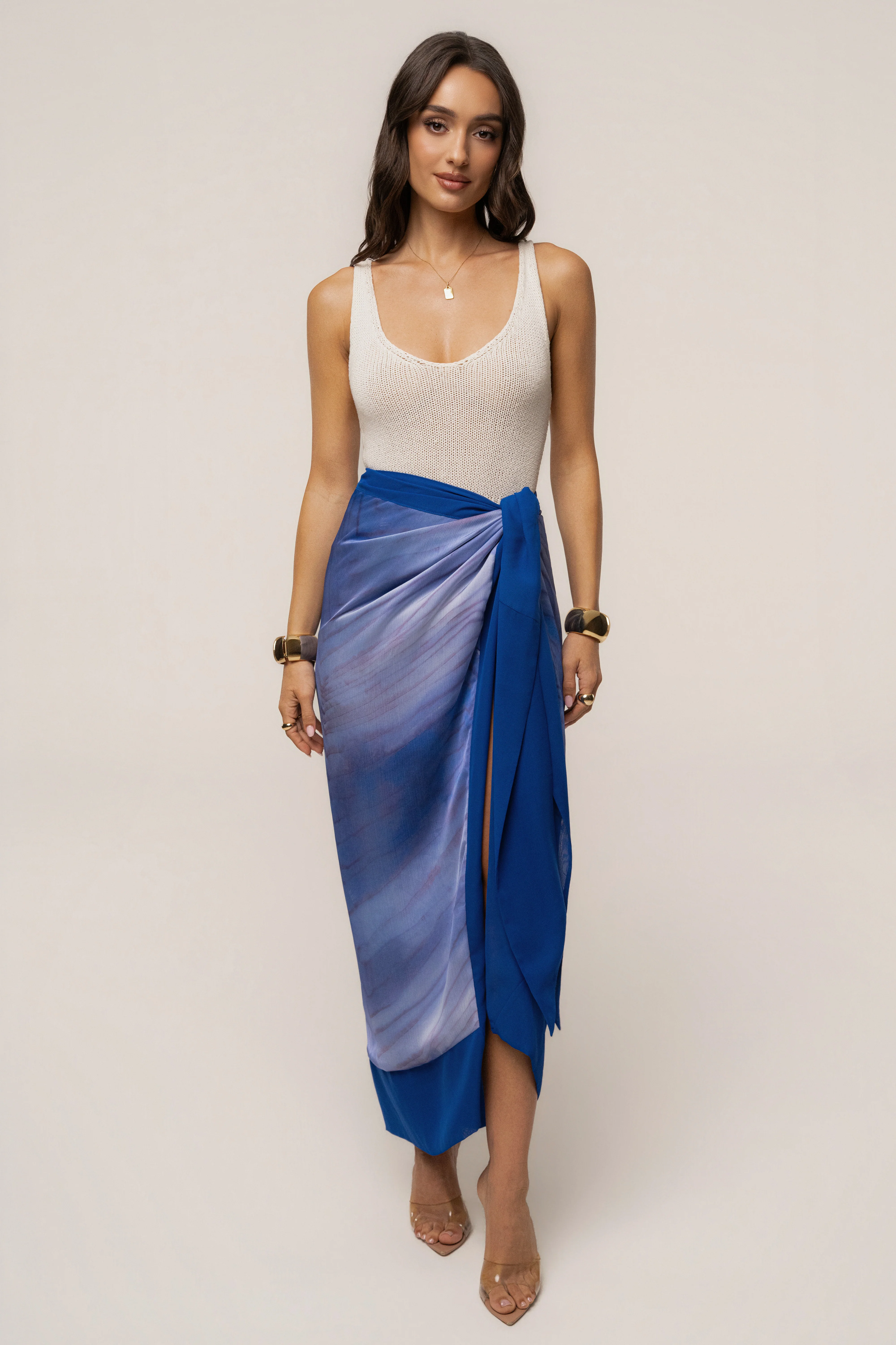 Blue Bahía Wrap Skirt