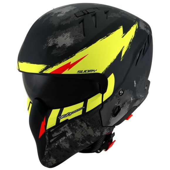 Suomy ARMOR Jet Helmet - HI-VOLT - Black / YellowRef: SU0396