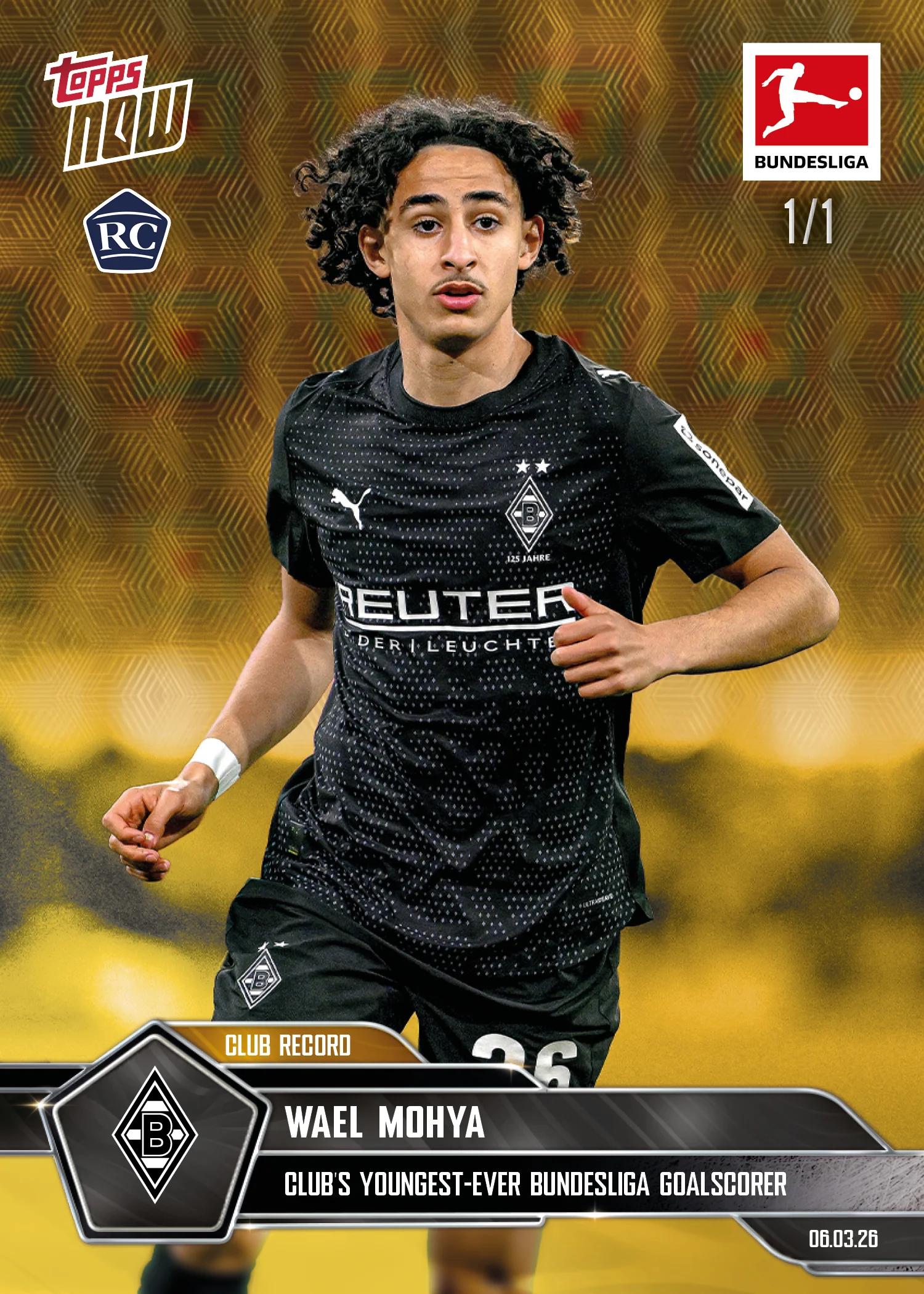 Wael Mohya - 2025-26 Bundesliga Topps NOW® - Card 140 - PR:1005