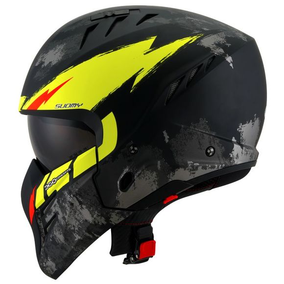 Suomy ARMOR Jet Helmet - HI-VOLT - Black / YellowRef: SU0396