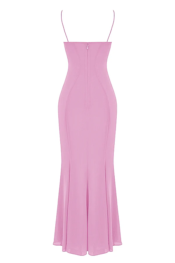 pink maxi dress