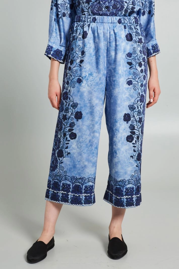 Twill trousers - LIGHT BLUE