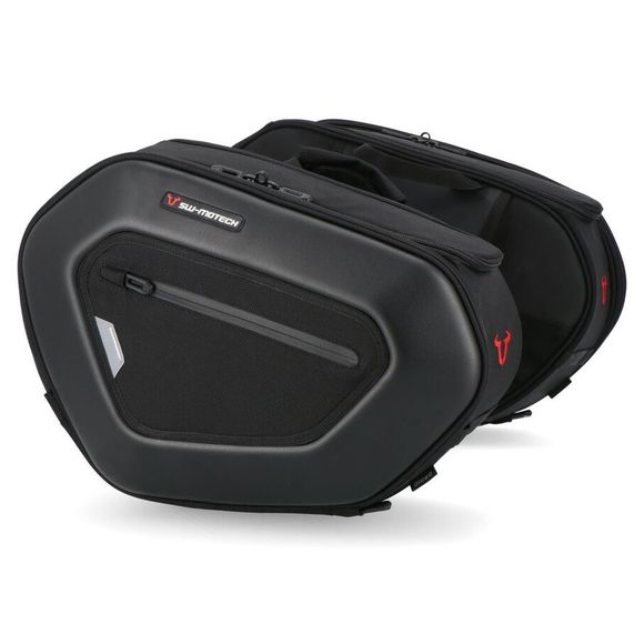 SW-MOTECH PRO BLAZE saddlebags (2 x 20 liters) WITH RACK - BlackRef: bc.hta.01.740.30100