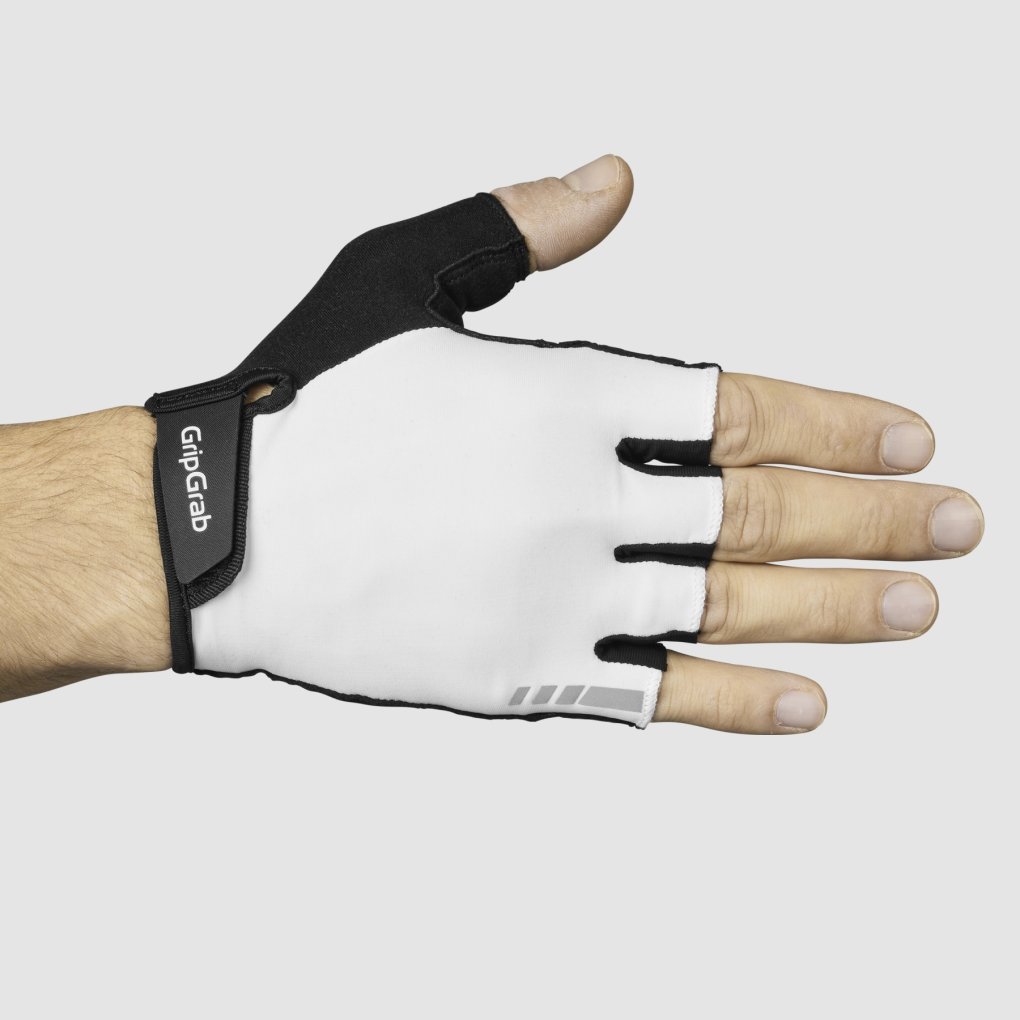 GripGrab RIDE RC Max Padded Short Finger Gloves - White