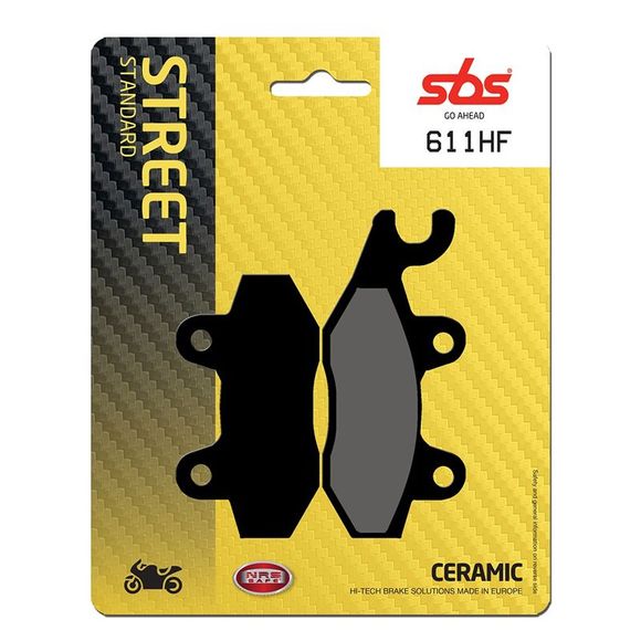 SBS 611HF Organic Front Brake PadsRef: 611HF / 611000
