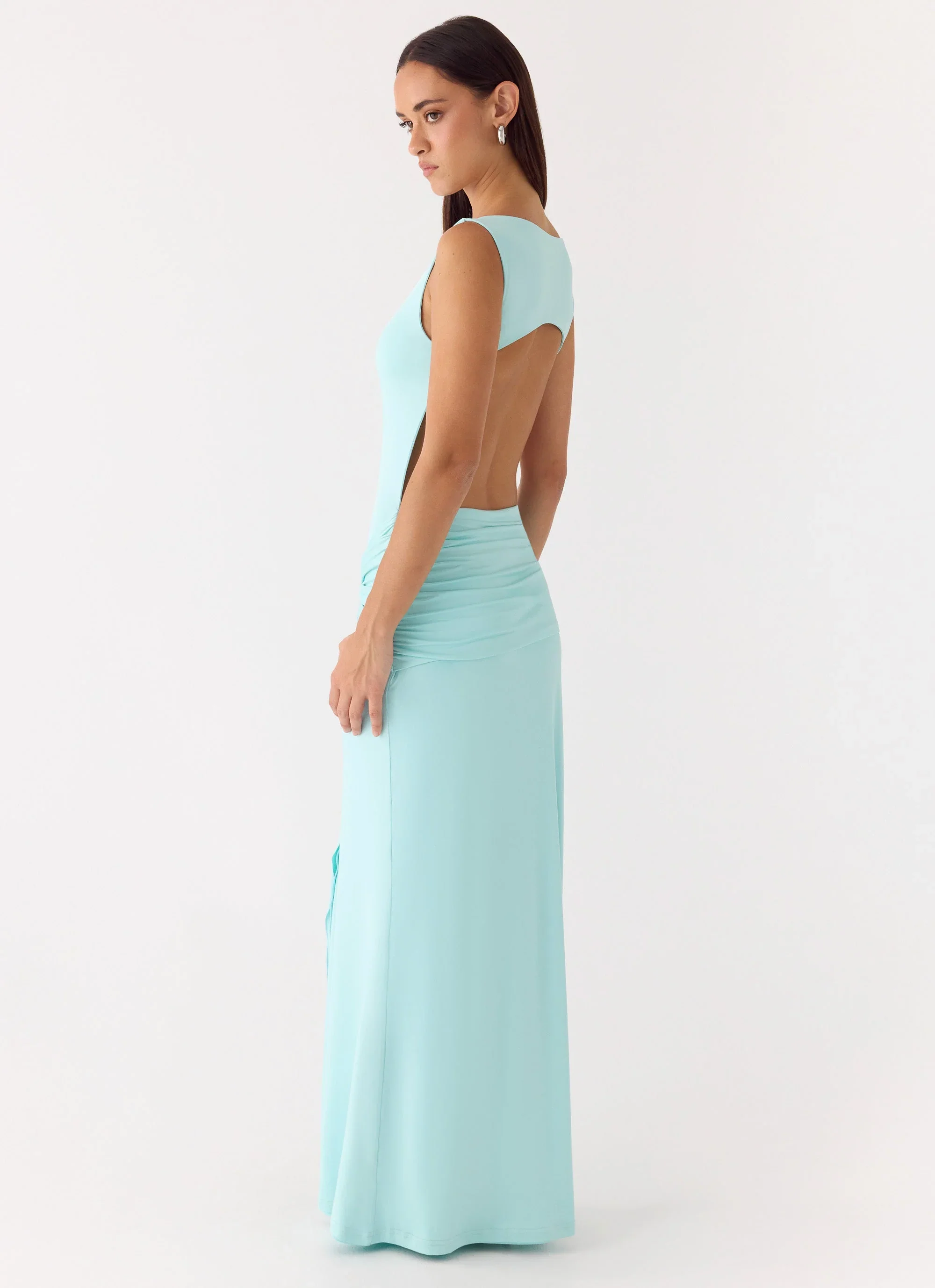 Fault Line Maxi Dress - Aqua