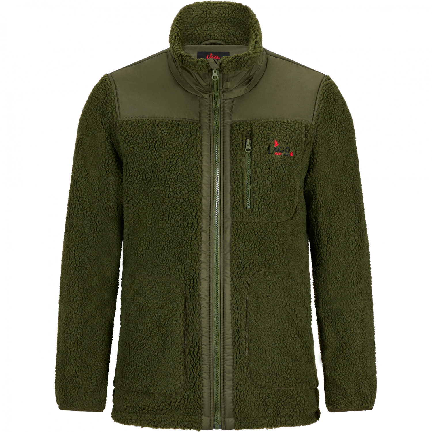 il Lago Red Level York Fibre Fur Jacket, Heatable Men (Olive)