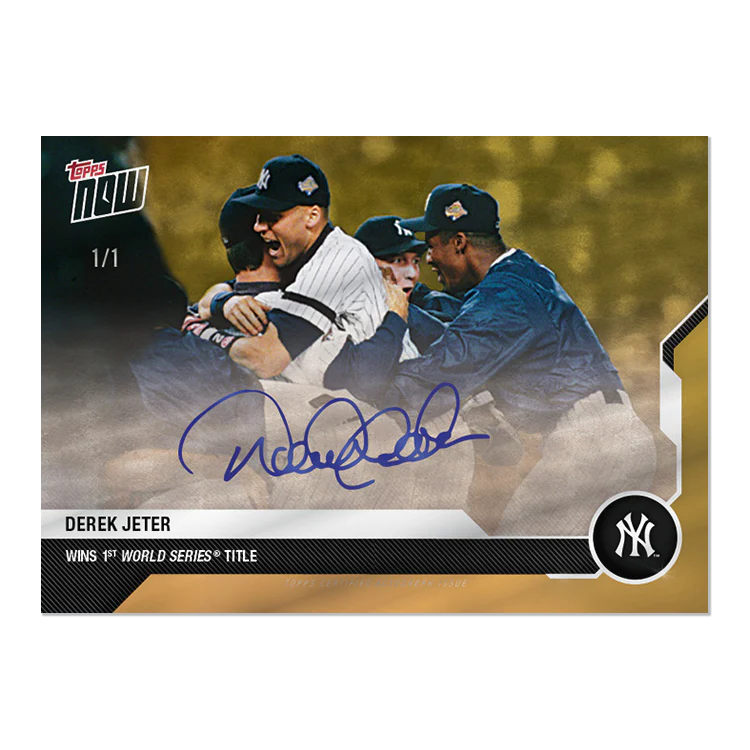 On-Card Chrome Auto # to 1 - Derek Jeter Career Retrospective Topps NOW® Chrome Card 10F